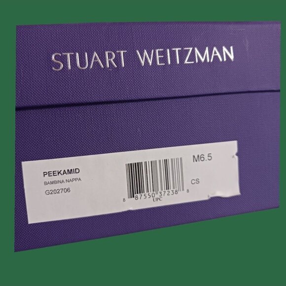 Stuart Weitzman Peekamids Bambina Nappa Leather Pointed Toe Heels M6.5 Nude - Picture 4 of 10